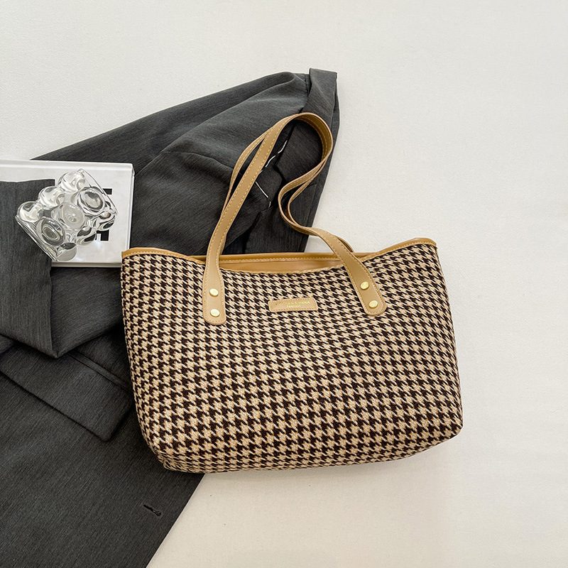 Plaid Large Capacity Tote Shoulder Bag view 8