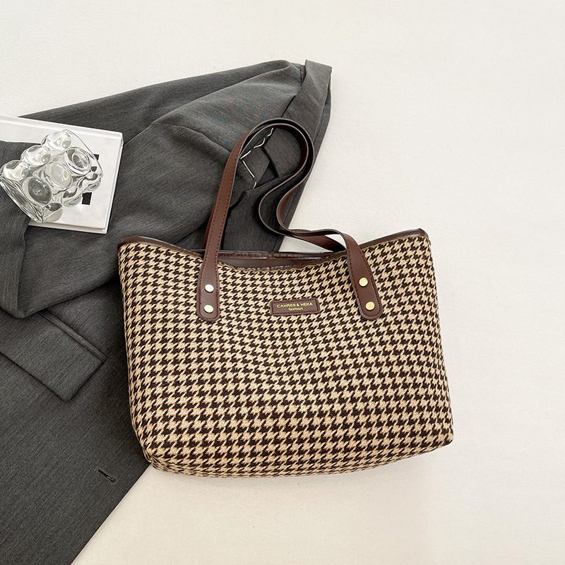 Plaid Large Capacity Tote Shoulder Bag view 9