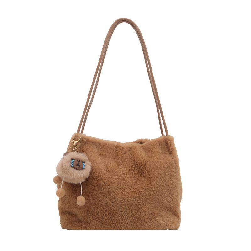 Faux Fur Large Capacity Tote Shoulder Bag view 12