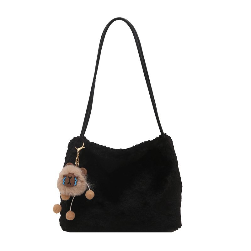 Faux Fur Large Capacity Tote Shoulder Bag view 5
