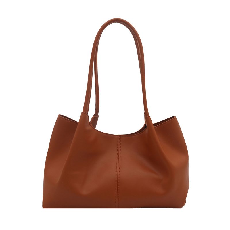Solid Color Spliced Tote Top-Handle Bag view 6