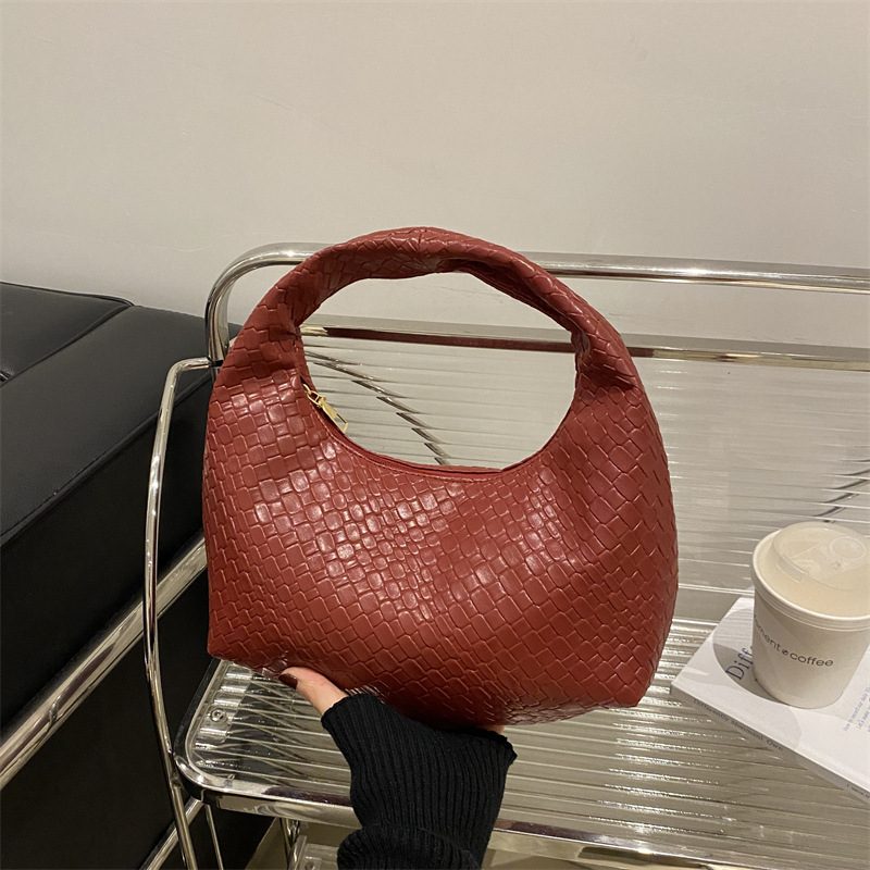 Woven Top-Handle Underarm Shoulder Bag view 2