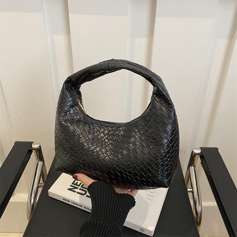Woven Top-Handle Underarm Shoulder Bag view 3