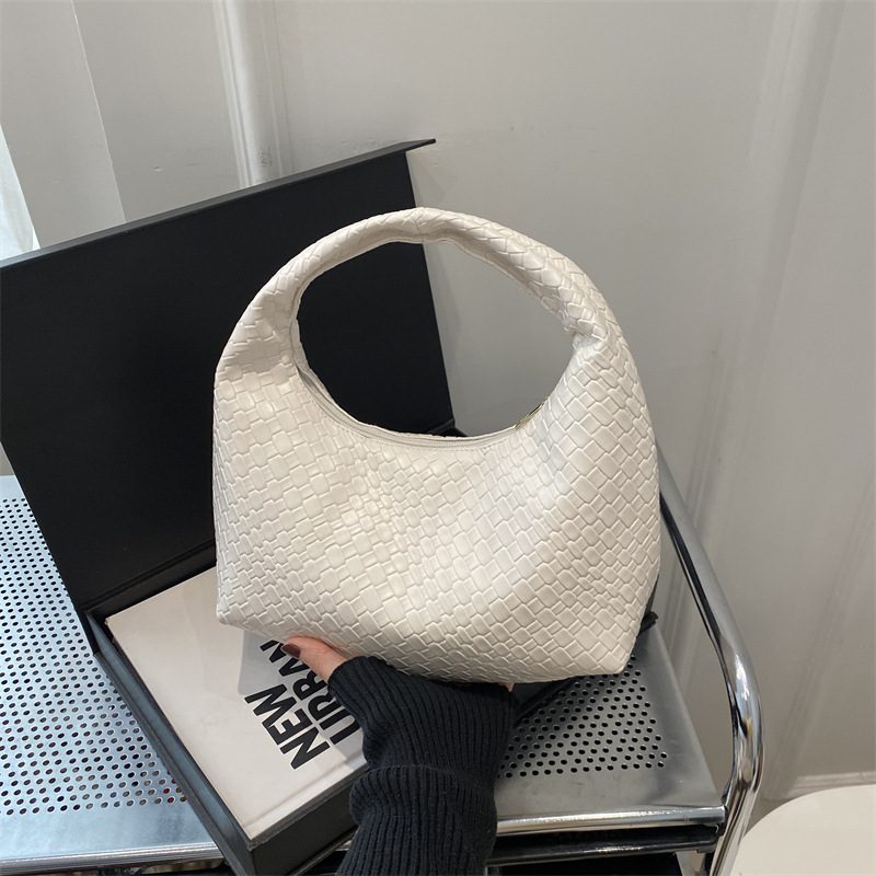 Woven Top-Handle Underarm Shoulder Bag view 4