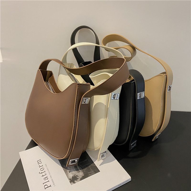 Solid Color Mini Top-Handle Shoulder Bag