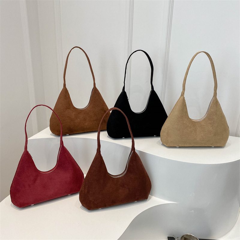 Vintage Textured Top-Handle Shoulder Bag