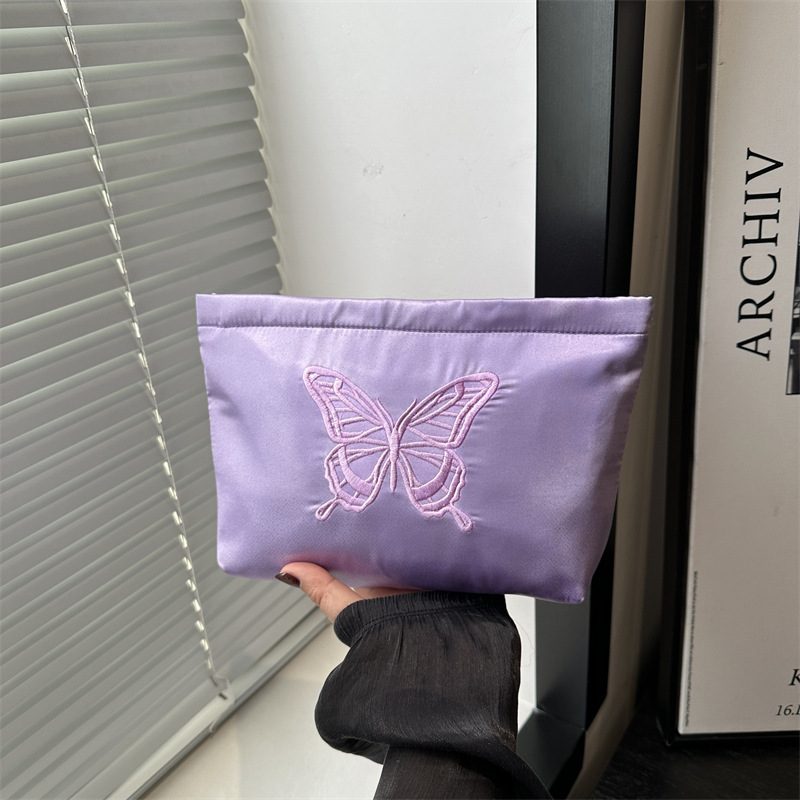 Embroidered Butterfly Cosmetic Travel Bag