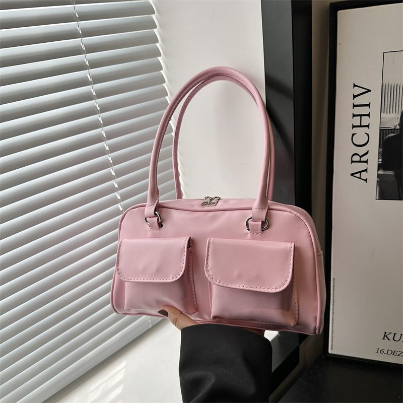 Double Pocket Large Capacity Shoulder Tote Bag view 3