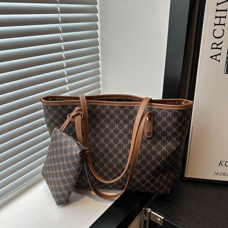 Vintage Two-Piece Shoulder Large Capacity Tote Bag view 2