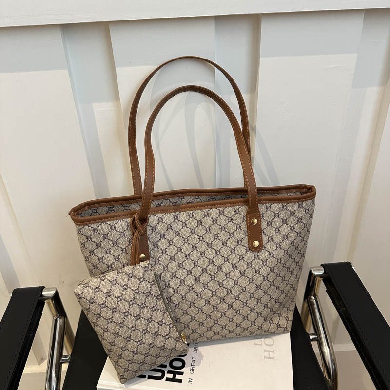 Vintage Two-Piece Shoulder Large Capacity Tote Bag view 3