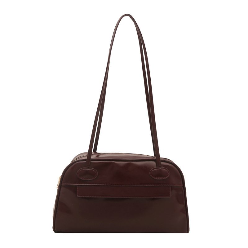 Multi-Pocket Zip Top-Handle Bowling Shoulder Bag view 5
