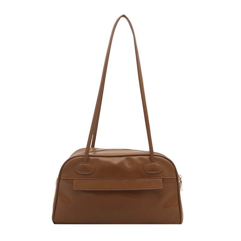 Multi-Pocket Zip Top-Handle Bowling Shoulder Bag view 9