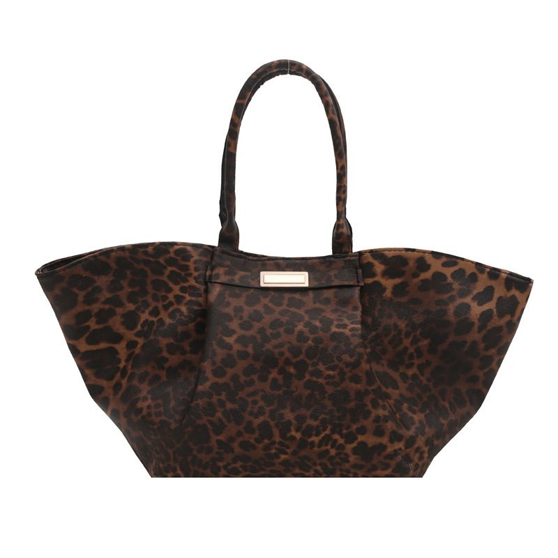Leopard Print Large Capacity Top-Handle Tote Bag view 7