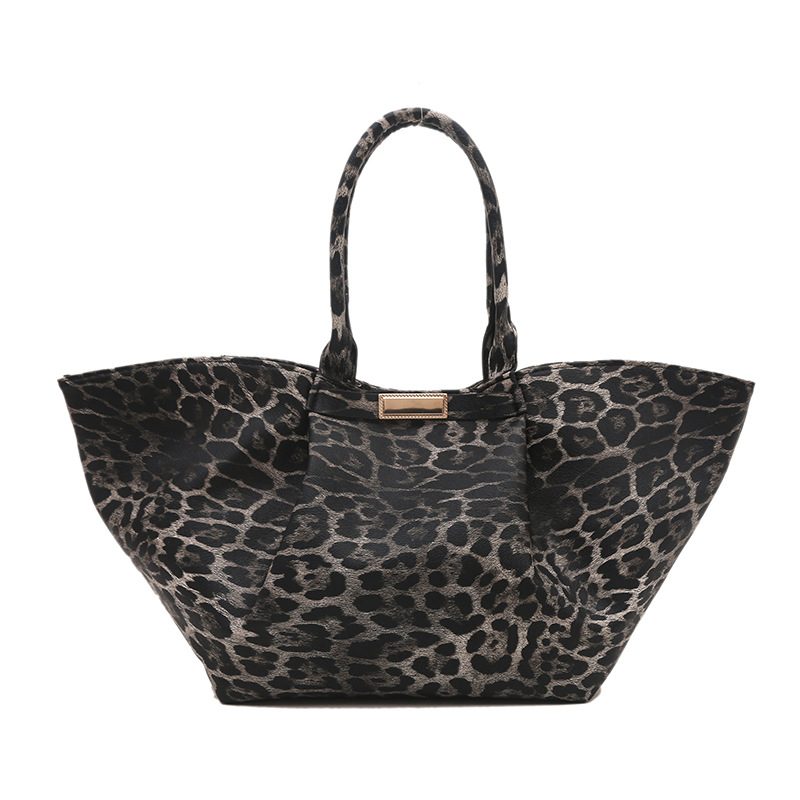 Leopard Print Large Capacity Top-Handle Tote Bag view 8