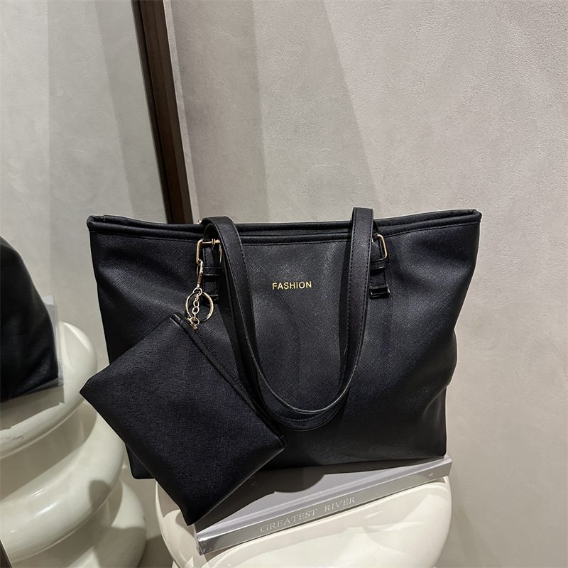 PU Leather Two-Piece Top-Handle Shoulder Tote Bag view 3