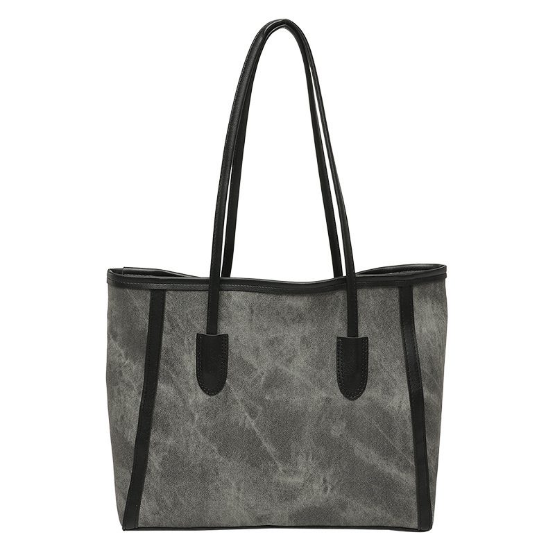 Tas Tote Retro Warna Blok Kapasitas Besar view 12