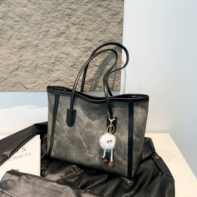 Tas Tote Retro Warna Blok Kapasitas Besar view 8