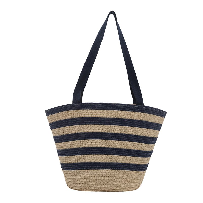 Woven Straw Large Capacity Shoulder Tote view 5