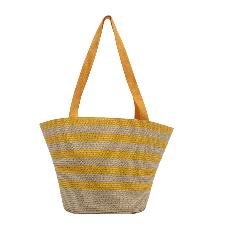 Woven Straw Large Capacity Shoulder Tote view 7