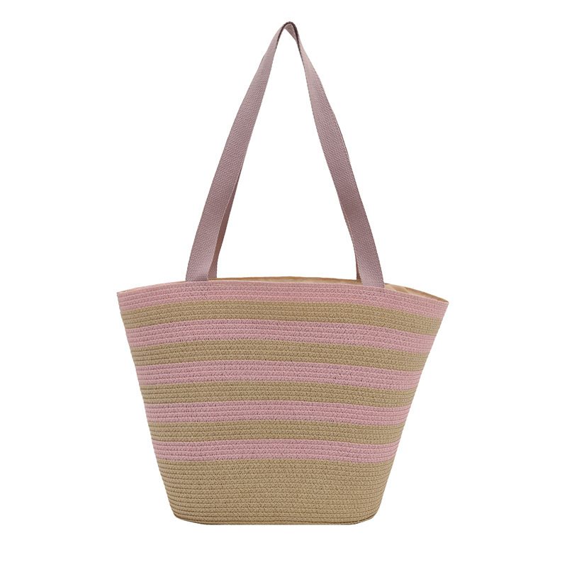 Woven Straw Large Capacity Shoulder Tote view 8