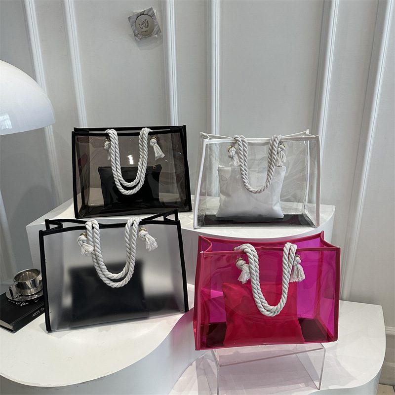 Large Clear Tote Bag with Pouch