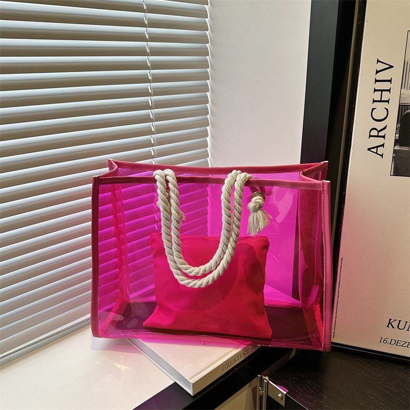 Large Clear Tote Bag with Pouch view 3