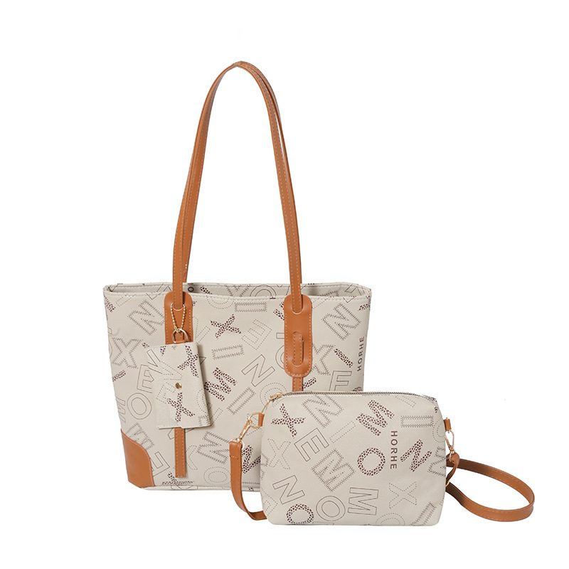 Tas Tote Besar Vintage dengan Huruf view 7