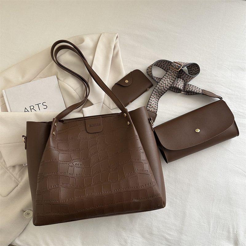 Crocodile Embossed Chain Tote Bag view 12