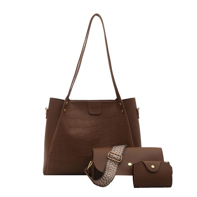 Crocodile Embossed Chain Tote Bag view 5