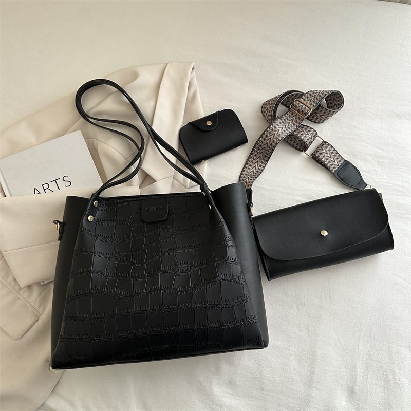 Crocodile Embossed Chain Tote Bag view 6