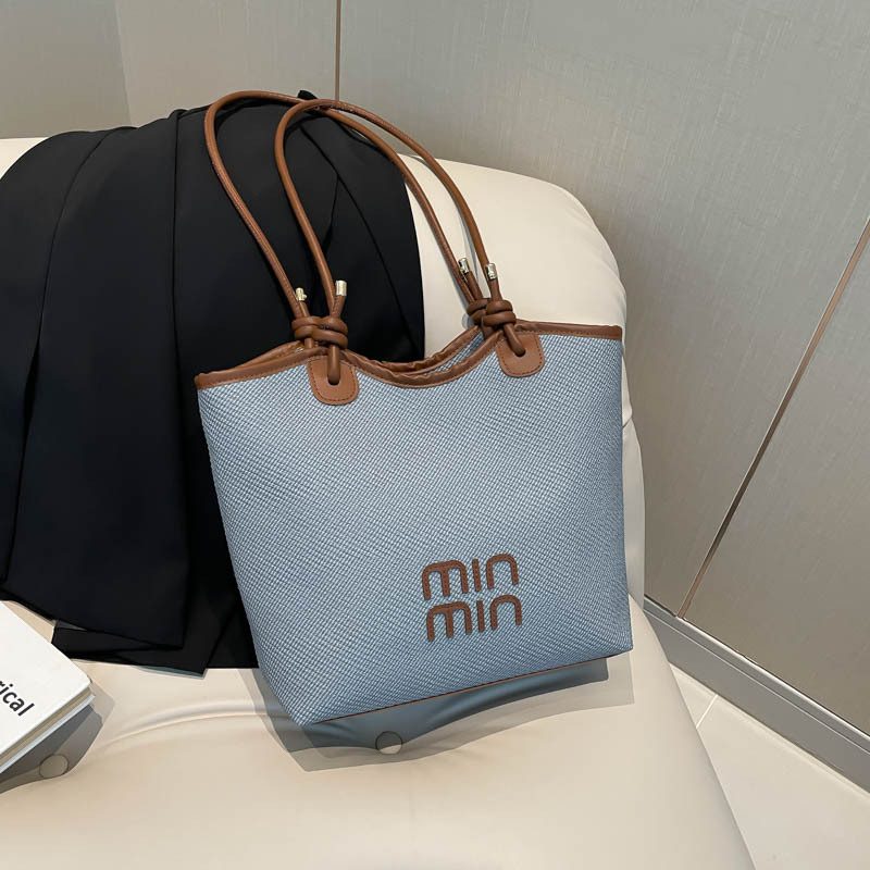 Color Block Large Tote Bag view 4