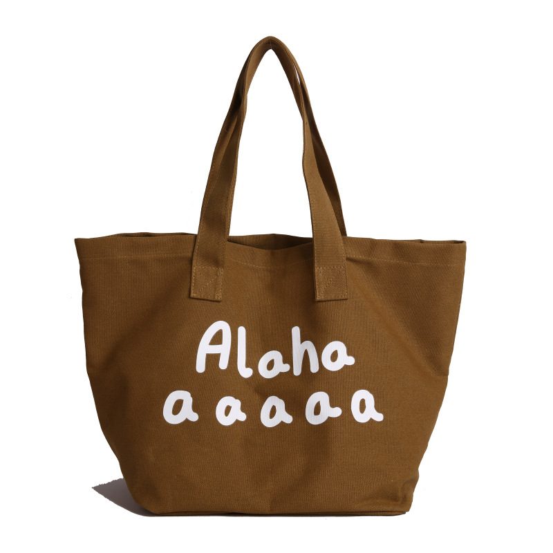 Canvas Letter Large Tote Bag view 5