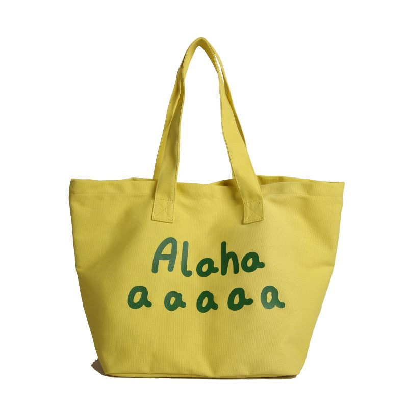 Canvas Letter Large Tote Bag view 9