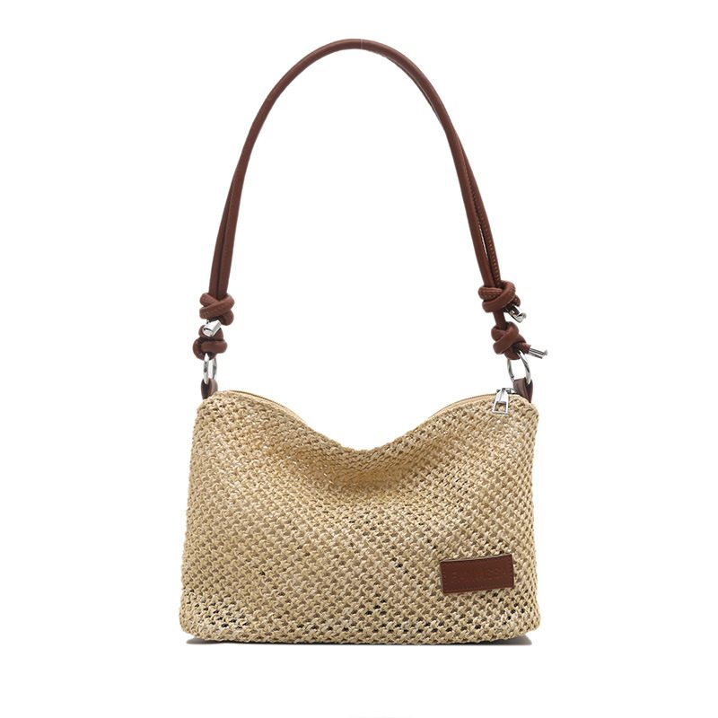 Woven Color Block Shoulder Bag view 8