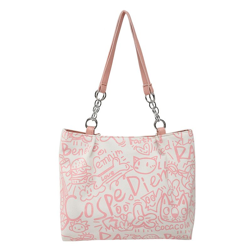 Graffiti Canvas Large Tote Bag view 11