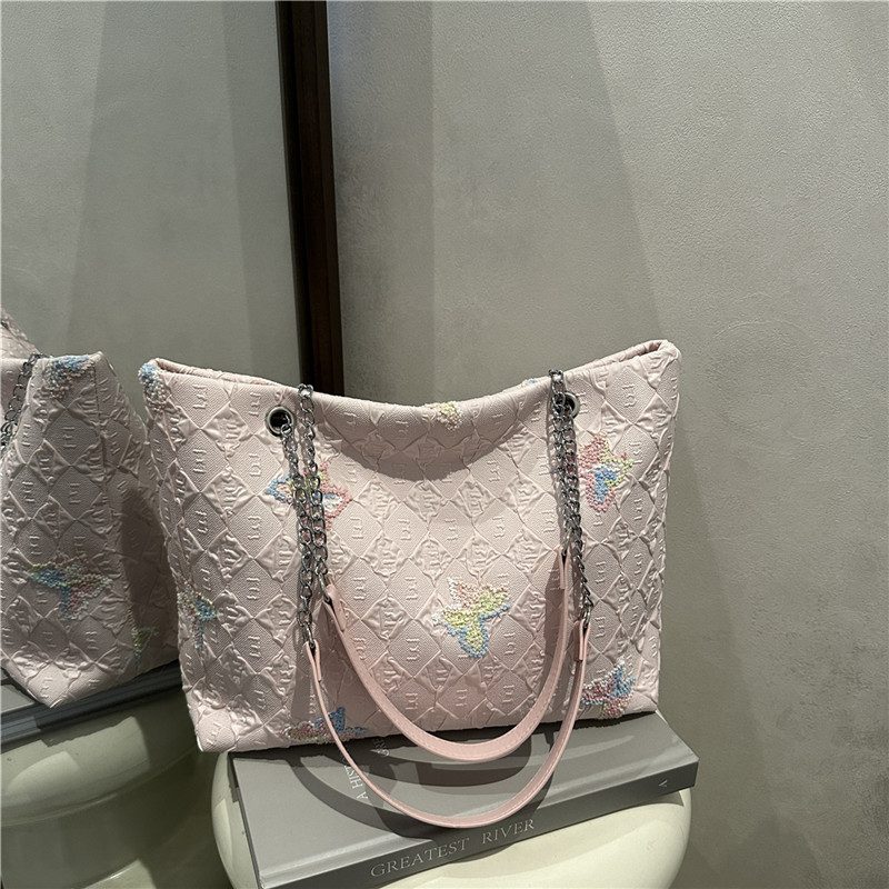 Minimalist Solid Color Large Tote view 3