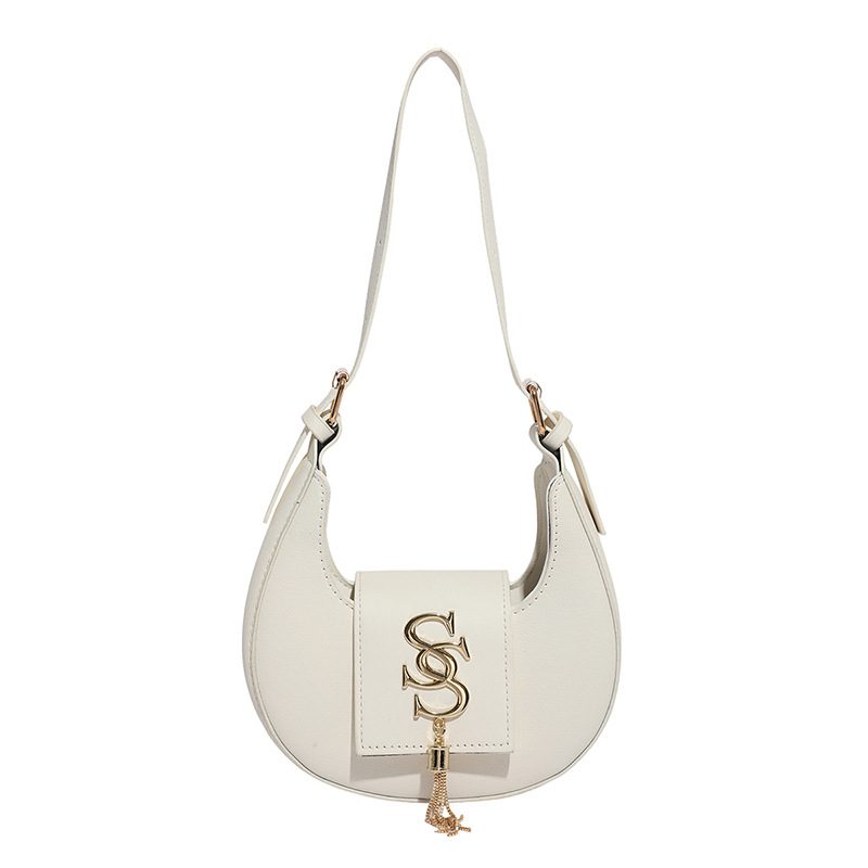 Letter Print Crescent Shoulder Bag view 11