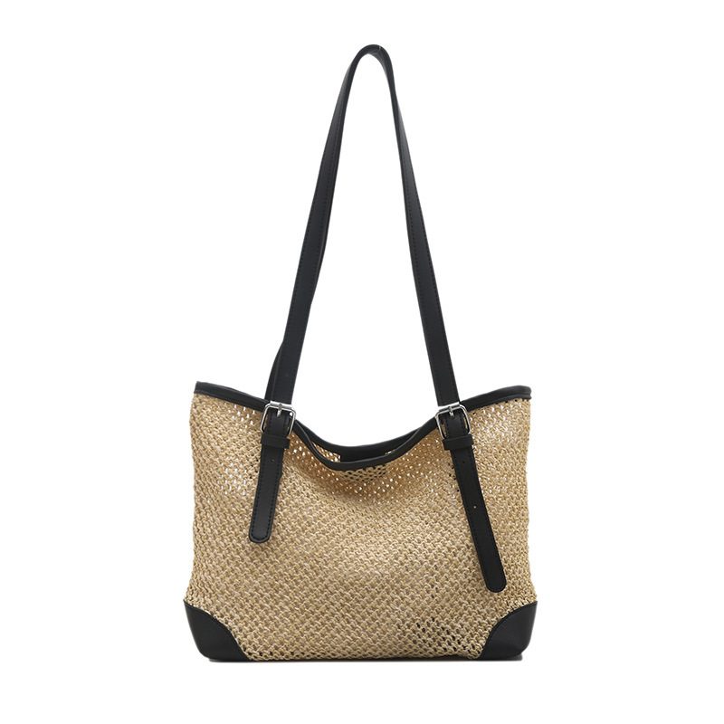 Woven Straw Large Tote Shoulder Bag view 5