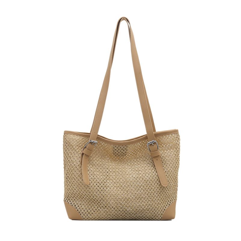 Woven Straw Large Tote Shoulder Bag view 6