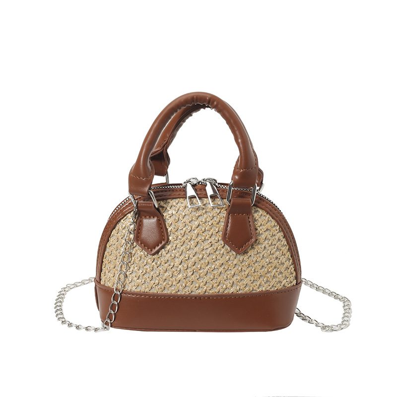 Color-Block Mini Shell Top-Handle Bag view 7