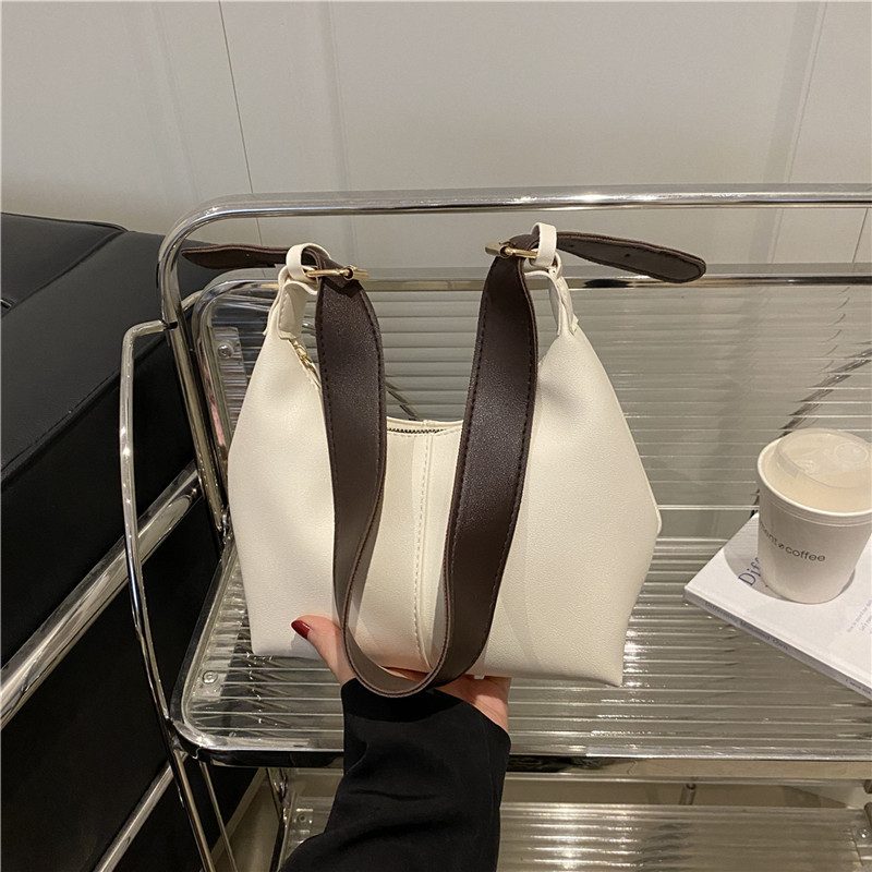 Color-Block Dumpling Crescent Shoulder Bag view 2