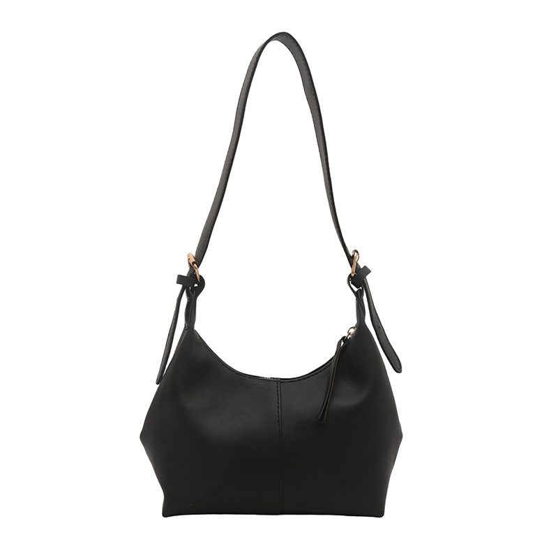 Color-Block Dumpling Crescent Shoulder Bag view 7