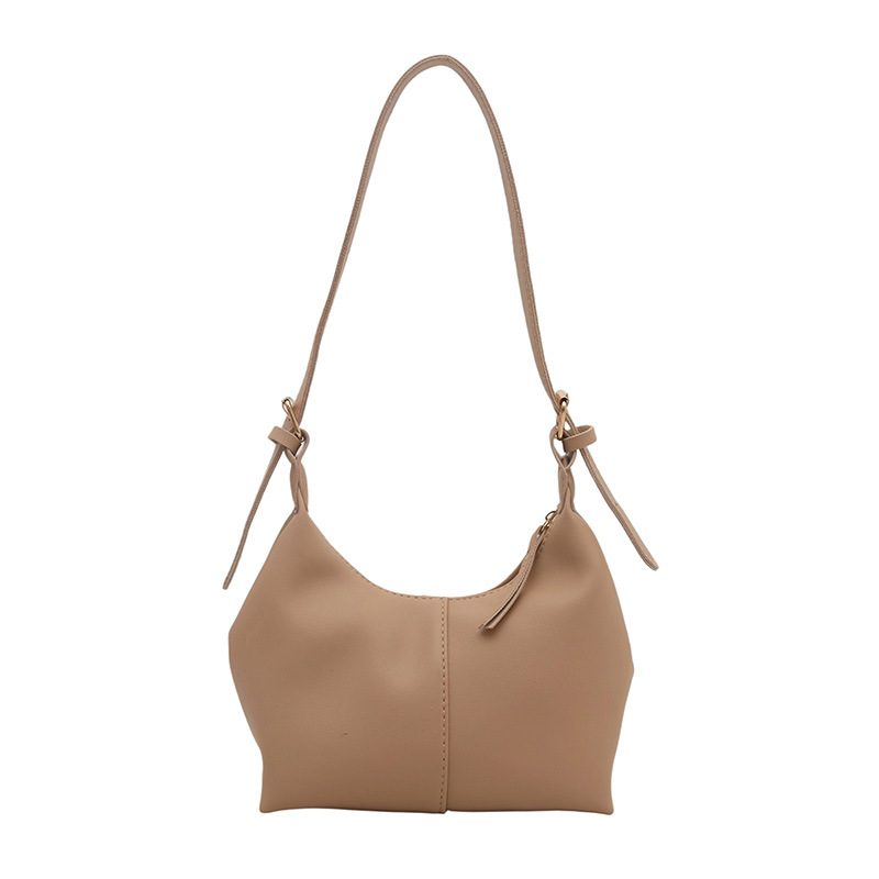 Color-Block Dumpling Crescent Shoulder Bag view 8