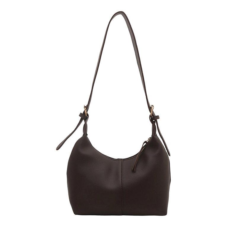 Color-Block Dumpling Crescent Shoulder Bag view 9