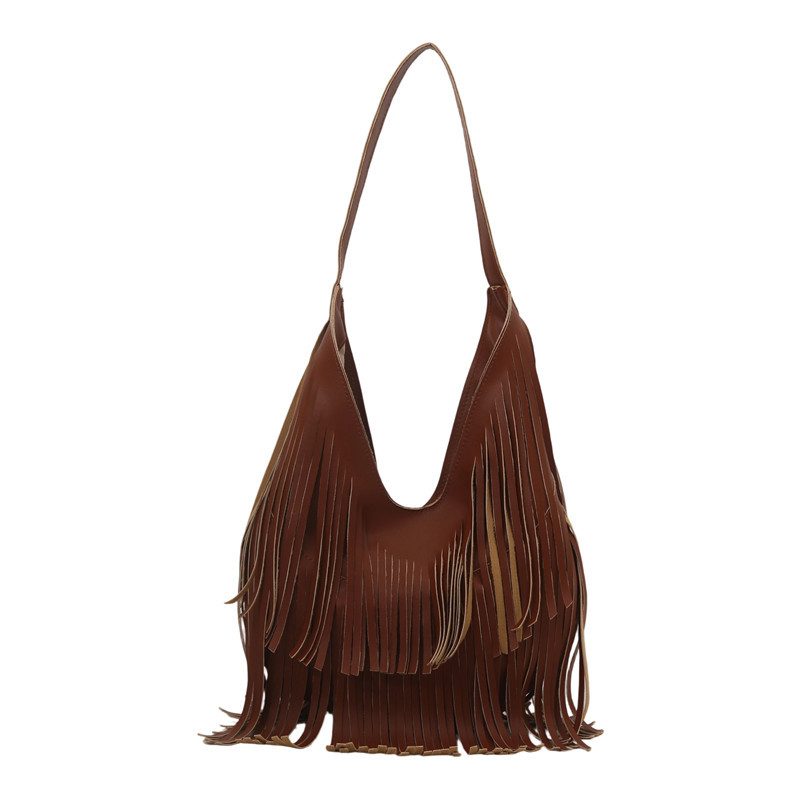 Fringe Soft Leather Shoulder Bag view 10