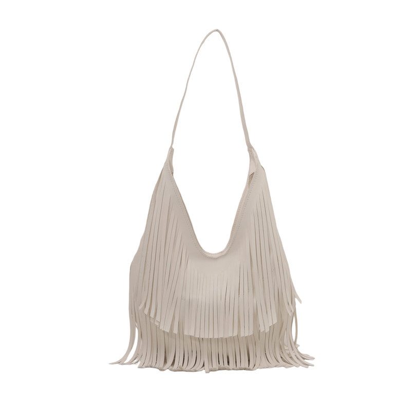 Fringe Soft Leather Shoulder Bag view 7