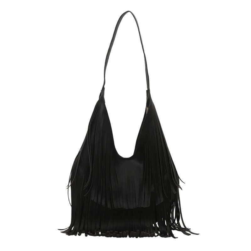 Fringe Soft Leather Shoulder Bag view 8