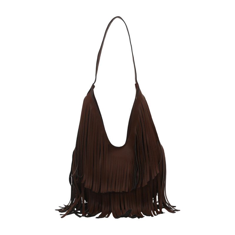 Fringe Soft Leather Shoulder Bag view 9