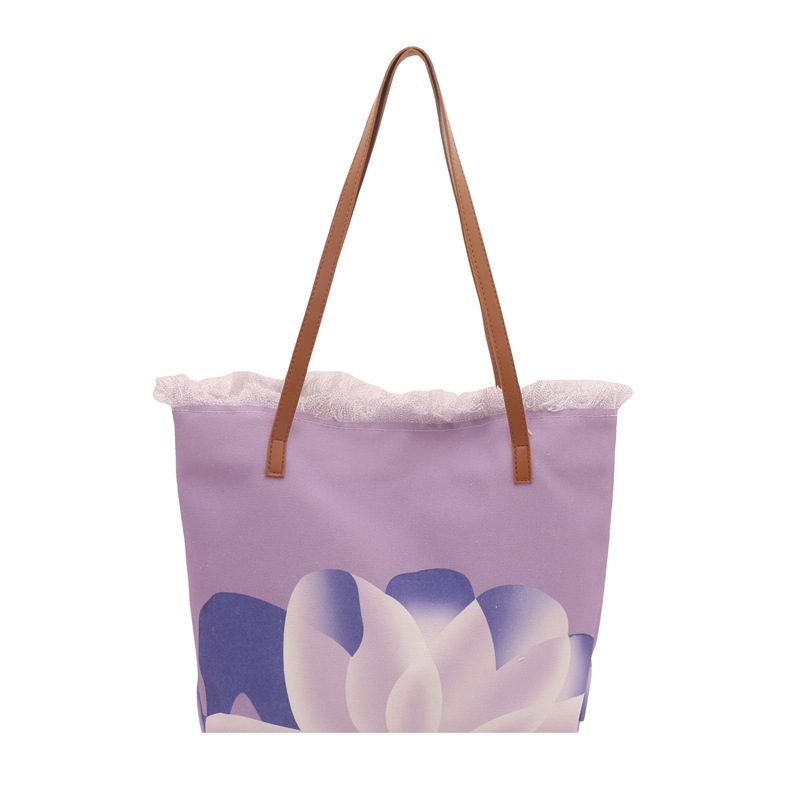 Canvas Fringe Woven Shoulder Tote Bag view 10