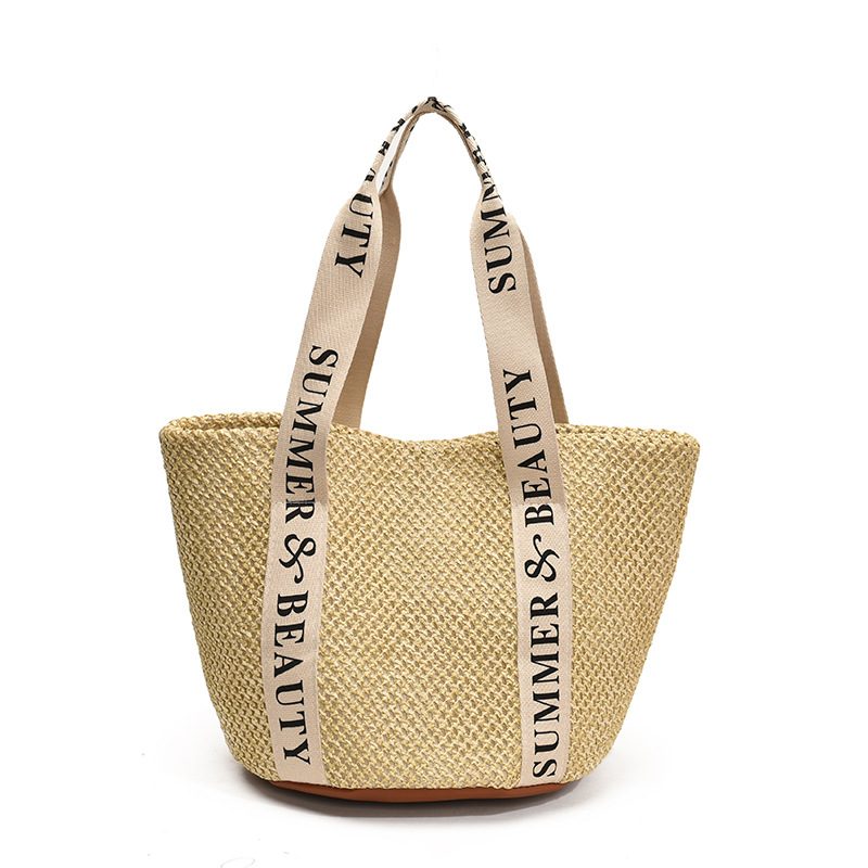 Tas Tote Besar Anyaman Jerami view 6
